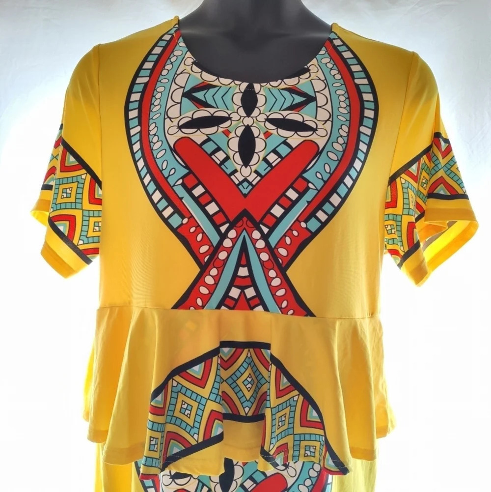 Tribal Peplum Dress NWOT 😍 - Picture 5 of 12